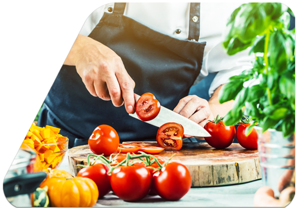 Stadtküche Hettstedt Tomaten schneiden